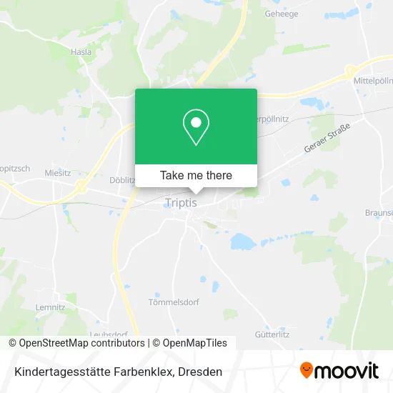 Карта Kindertagesstätte Farbenklex