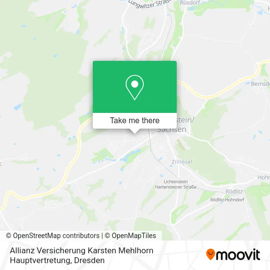 Карта Allianz Versicherung Karsten Mehlhorn Hauptvertretung