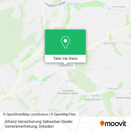 Карта Allianz Versicherung Sebastian Sieder Generalvertretung