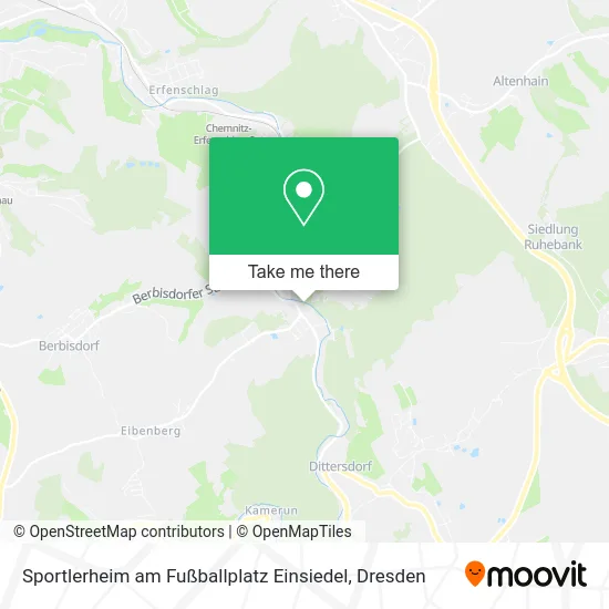 Карта Sportlerheim am Fußballplatz Einsiedel