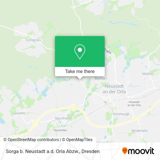 Карта Sorga b. Neustadt a.d. Orla Abzw.