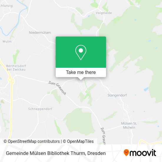 Карта Gemeinde Mülsen Bibliothek Thurm