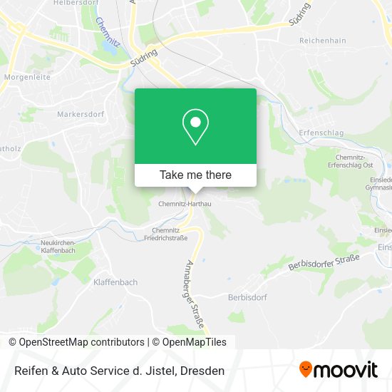 Карта Reifen & Auto Service d. Jistel