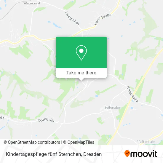 Карта Kindertagespflege fünf Sternchen