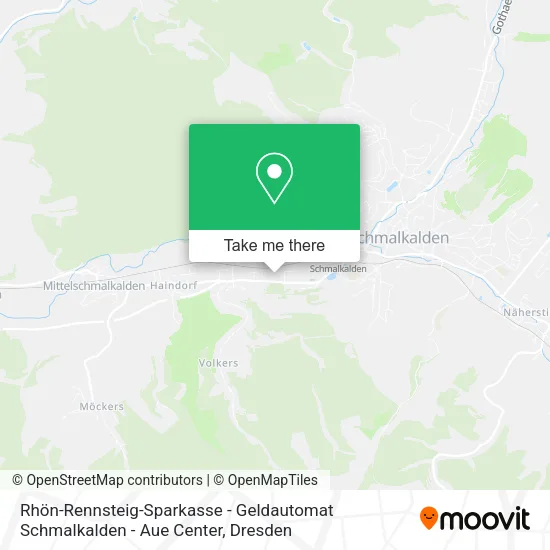 Карта Rhön-Rennsteig-Sparkasse - Geldautomat Schmalkalden - Aue Center