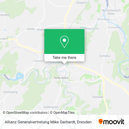 Карта Allianz Generalvertretung Mike Gerhardt