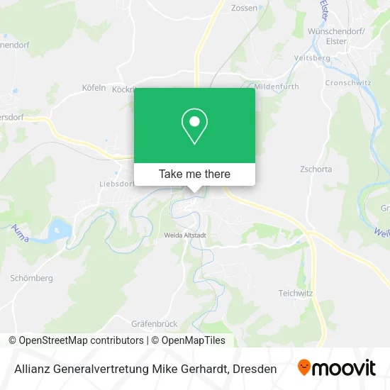Карта Allianz Generalvertretung Mike Gerhardt