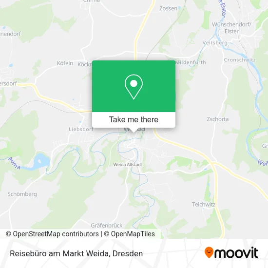Карта Reisebüro am Markt Weida
