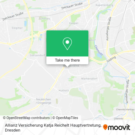 Карта Allianz Versicherung Katja Reichelt Hauptvertretung