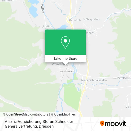 Карта Allianz Versicherung Stefan Schneider Generalvertretung