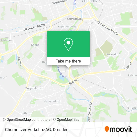 Карта Chemnitzer Verkehrs-AG