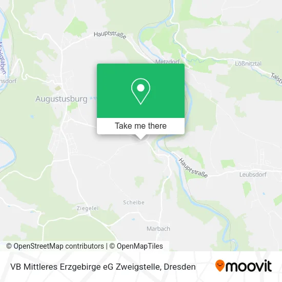 Карта VB Mittleres Erzgebirge eG Zweigstelle