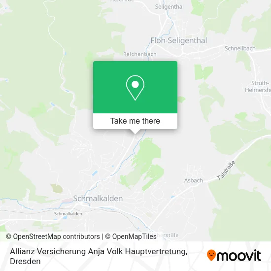 Карта Allianz Versicherung Anja Volk Hauptvertretung