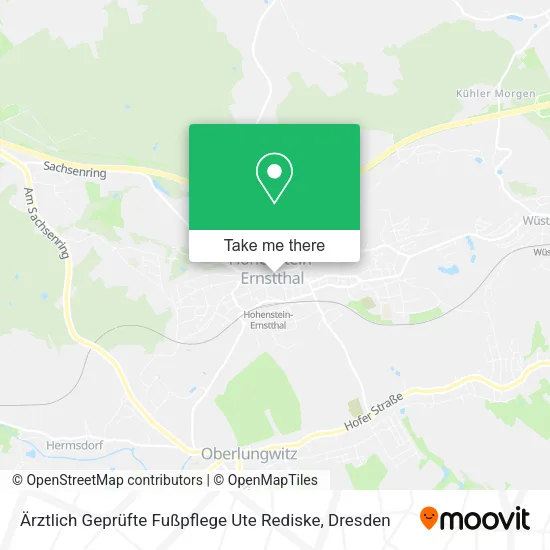 Карта Ärztlich Geprüfte Fußpflege Ute Rediske