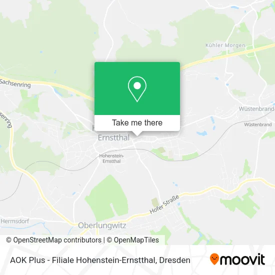 Карта AOK Plus - Filiale Hohenstein-Ernstthal