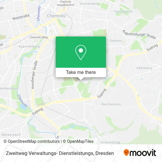 Карта Zweitweg Verwaltungs- Dienstleistungs