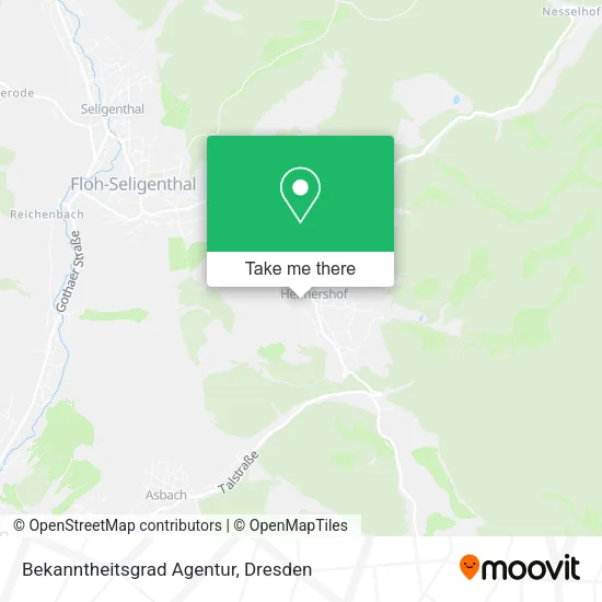 Карта Bekanntheitsgrad Agentur