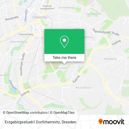 Карта Erzgebirgsstueb'l Dorfchemnitz