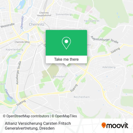 Карта Allianz Versicherung Carsten Fritsch Generalvertretung