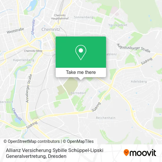 Карта Allianz Versicherung Sybille Schüppel-Lipski Generalvertretung