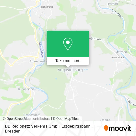 Карта DB Regionetz Verkehrs GmbH Erzgebirgsbahn