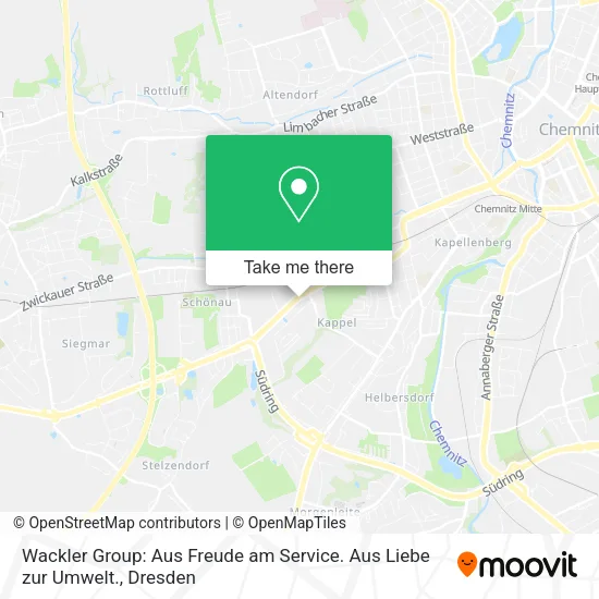 Карта Wackler Group: Aus Freude am Service. Aus Liebe zur Umwelt.