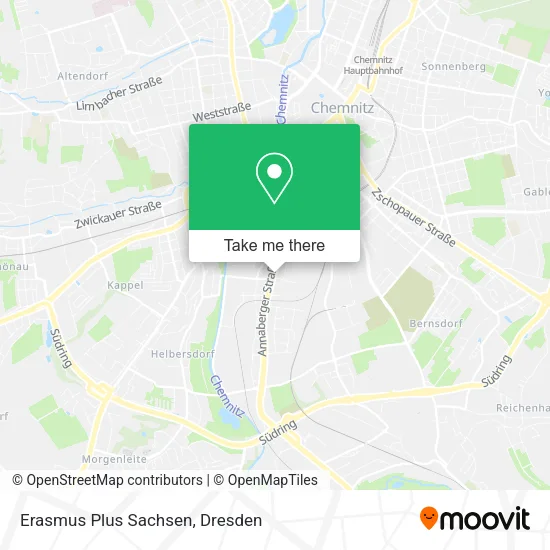 Карта Erasmus Plus Sachsen