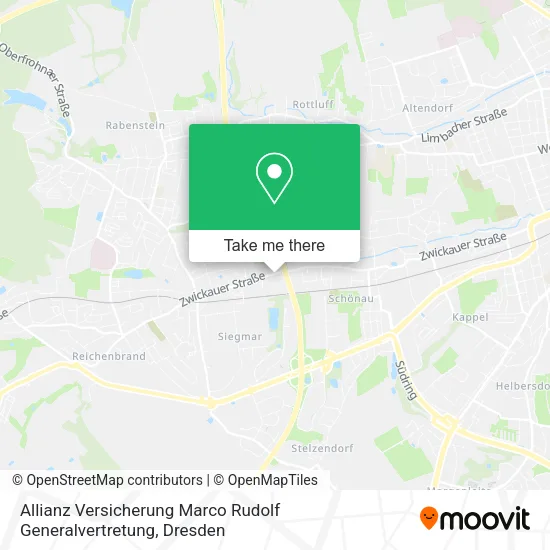 Карта Allianz Versicherung Marco Rudolf Generalvertretung