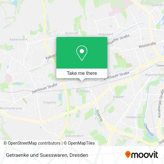 Карта Getraenke und Suesswaren