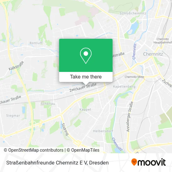 Карта Straßenbahnfreunde Chemnitz E V