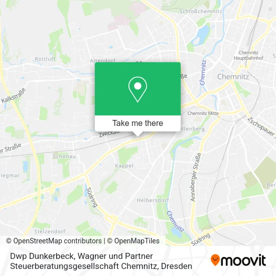 Dwp Dunkerbeck, Wagner und Partner Steuerberatungsgesellschaft Chemnitz map