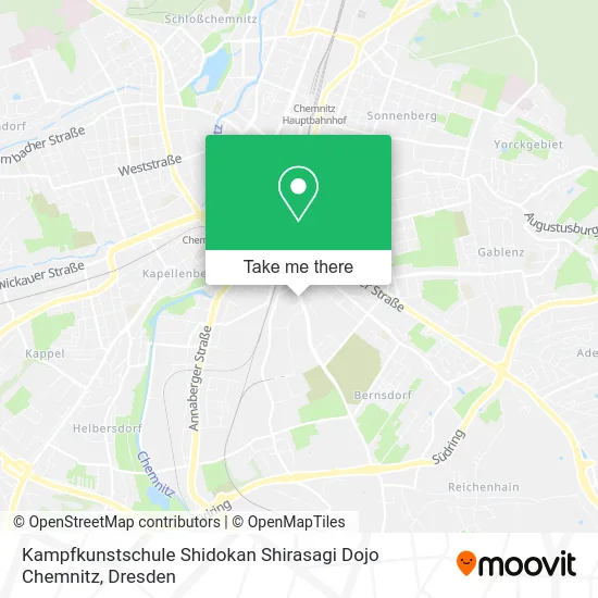 Карта Kampfkunstschule Shidokan Shirasagi Dojo Chemnitz