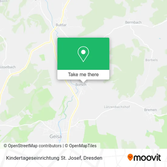 Карта Kindertageseinrichtung St. Josef