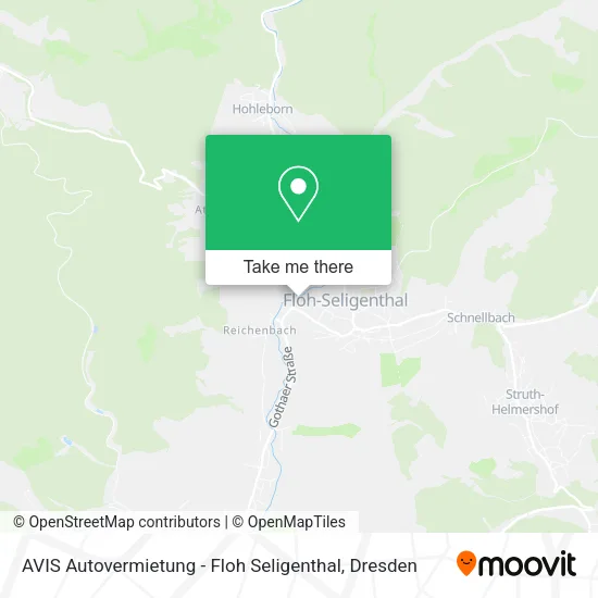 Карта AVIS Autovermietung - Floh Seligenthal