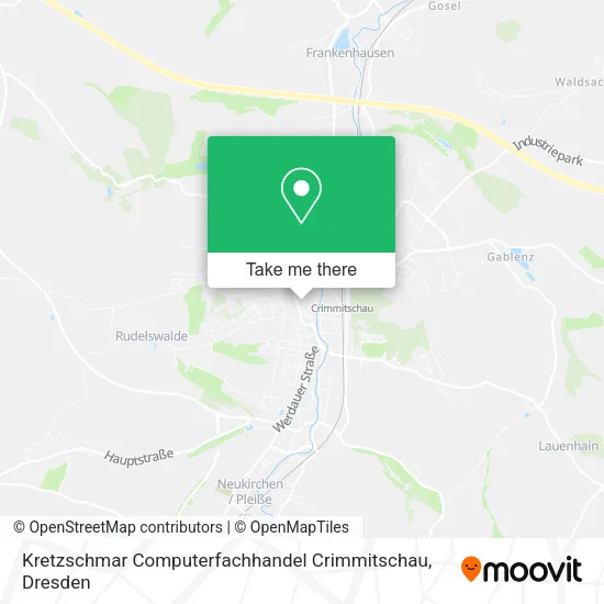 Карта Kretzschmar Computerfachhandel Crimmitschau