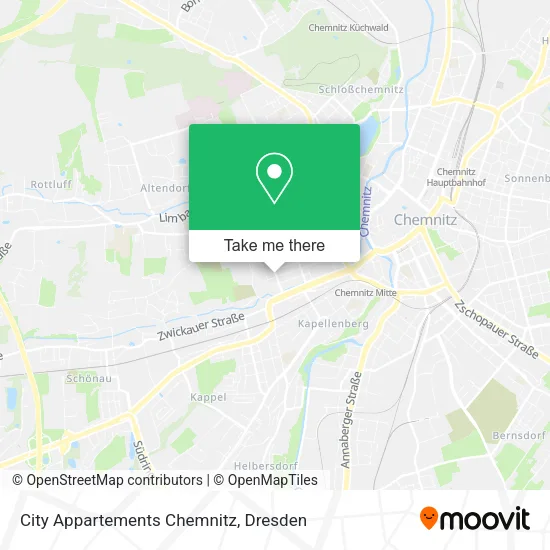 City Appartements Chemnitz map