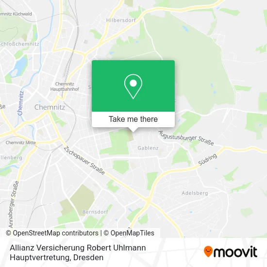 Карта Allianz Versicherung Robert Uhlmann Hauptvertretung