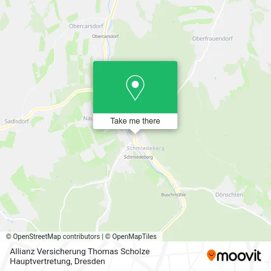 Карта Allianz Versicherung Thomas Scholze Hauptvertretung