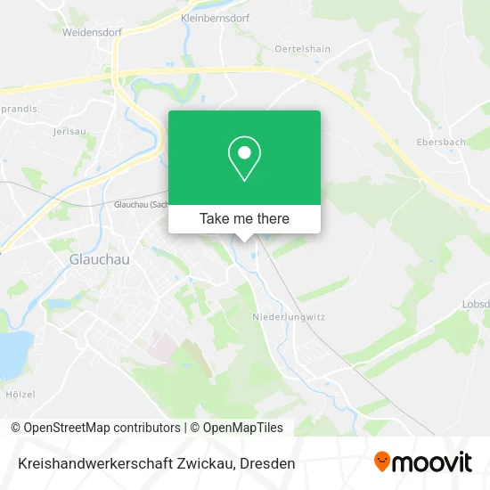Карта Kreishandwerkerschaft Zwickau