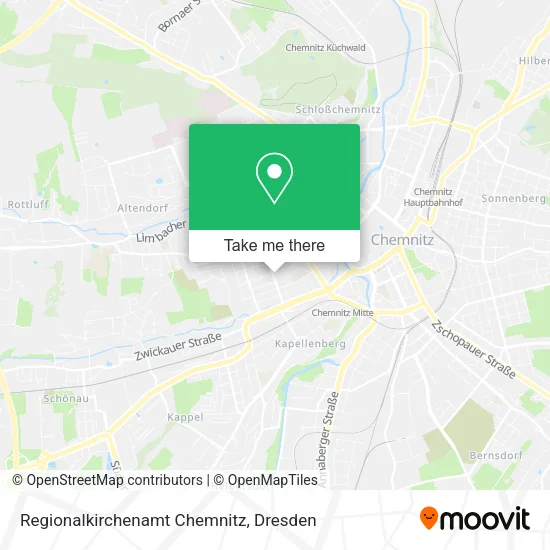 Карта Regionalkirchenamt Chemnitz
