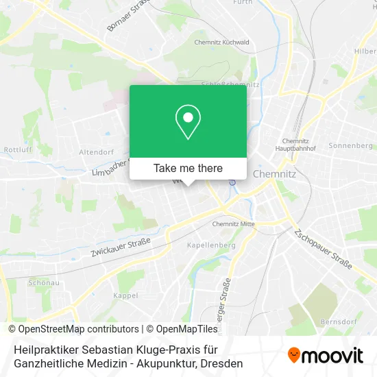 Карта Heilpraktiker Sebastian Kluge-Praxis für Ganzheitliche Medizin - Akupunktur