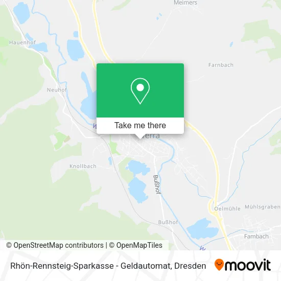 Карта Rhön-Rennsteig-Sparkasse - Geldautomat
