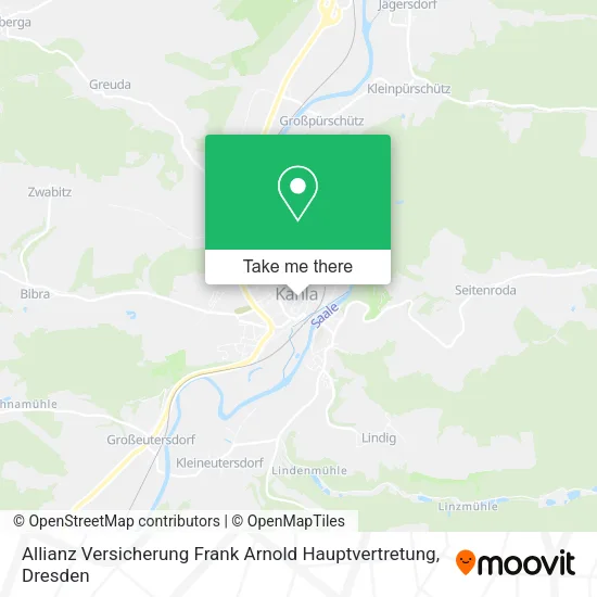 Карта Allianz Versicherung Frank Arnold Hauptvertretung