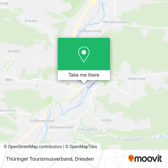 Карта Thüringer Tourismusverband