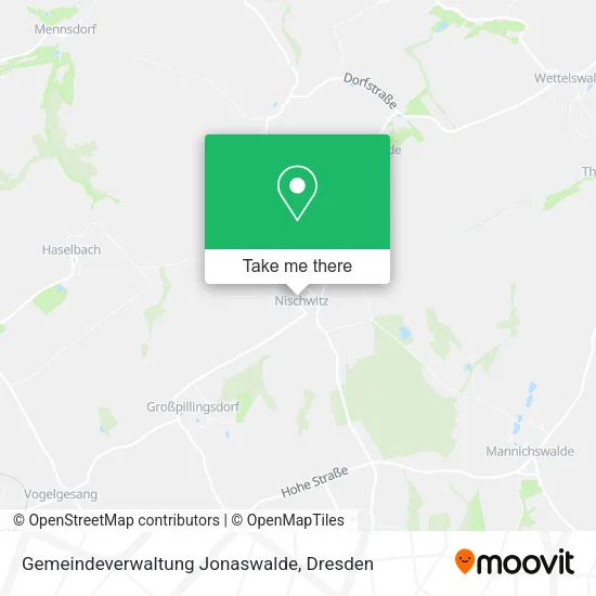 Карта Gemeindeverwaltung Jonaswalde