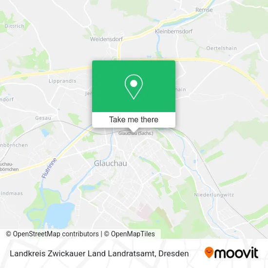 Карта Landkreis Zwickauer Land Landratsamt