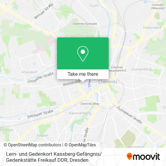 Карта Lern- und Gedenkort Kassberg-Gefängnis/ Gedenkstätte Freikauf DDR