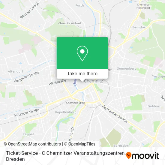 Карта Ticket-Service - C Chemnitzer Veranstaltungszentren