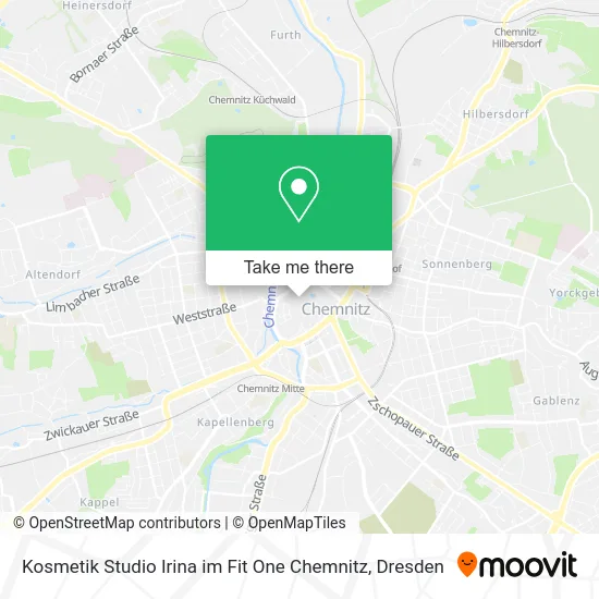 Карта Kosmetik Studio Irina im Fit One Chemnitz