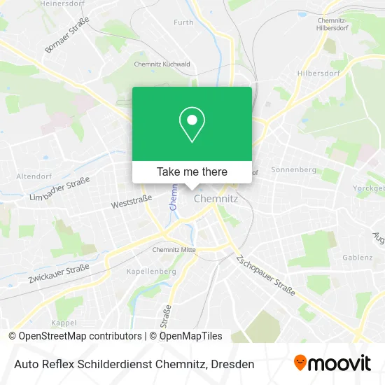 Карта Auto Reflex Schilderdienst Chemnitz